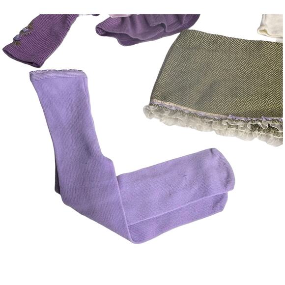 American Girl Today GO ANYWHERE OUTFIT Skirt Top Sweater Shoes Tights Panties + - Picture 7 of 12